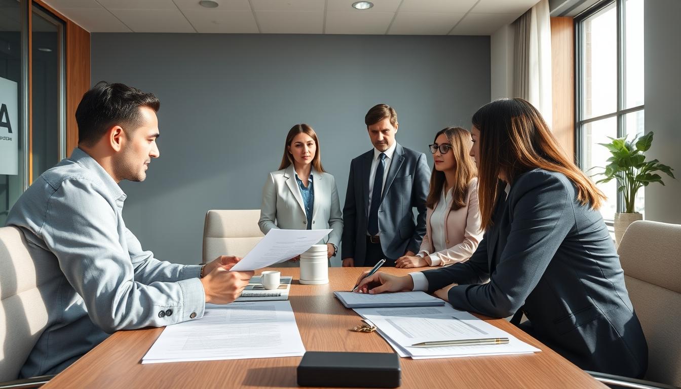 Business agreement signing